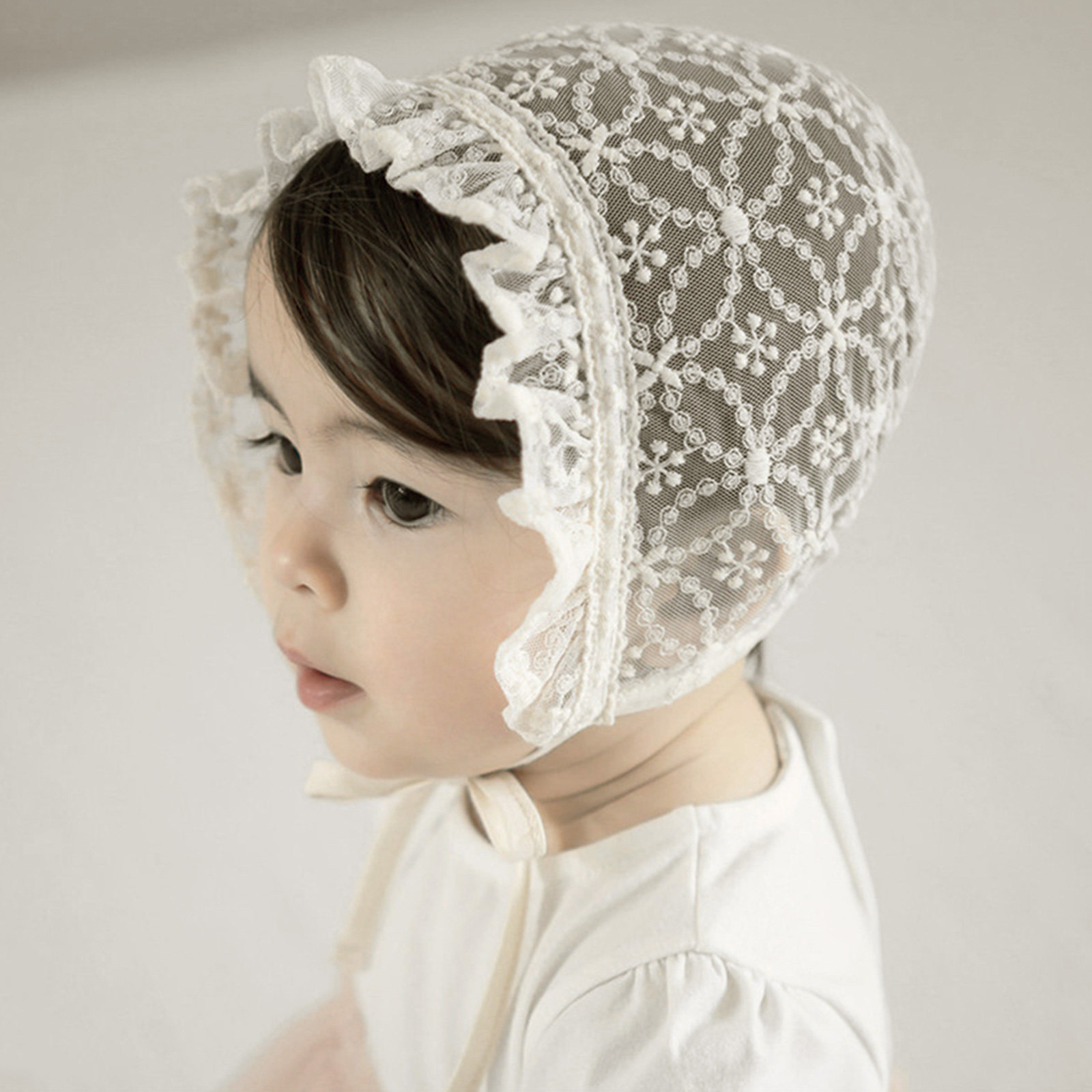 Sun Hat Wide Brim - หมวกกันแดดปีกกว้างระบายอากาศได้ 1 ชิ้น สำหรับเด็ก หมวกลูกไม้ หมวกเด็ก