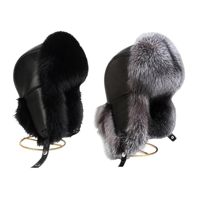 Trapper Hat Ear Flap - 2025 ใหม่Faux Furs Trapperหมวกหูสำหรับผู้ใหญ่Unisex,เต็มรูปแบบฤดูหนาวWarmหมวกสำหรับการเดินทางWindyและกลางแจ้ง