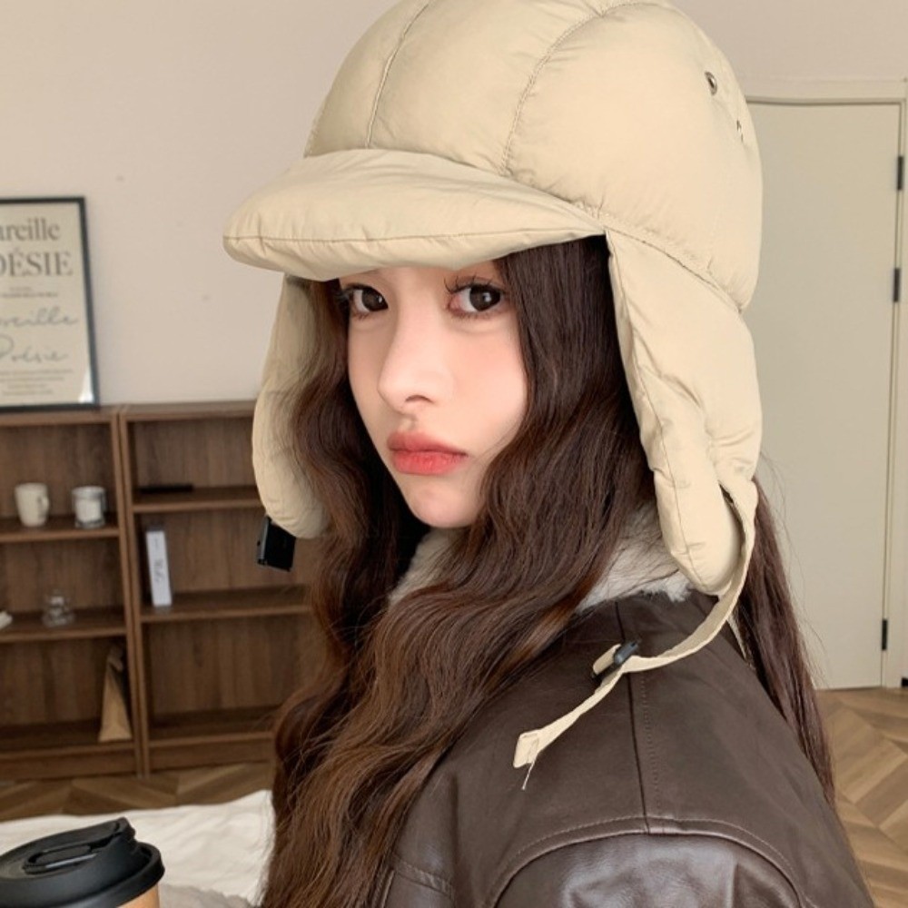 หมวกบอมเบอร์บุผ้าสีพื้น มีที่ป - Winter Trapper Hat บทวิจารณ์และราคา