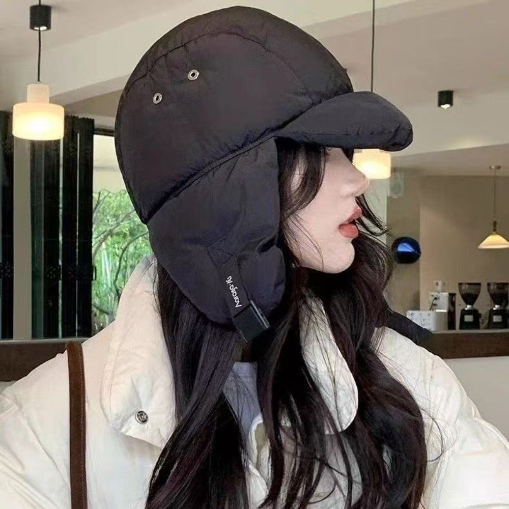 หมวกบอมเบอร์บุผ้าสีพื้น มีที่ป - Winter Trapper Hat บทวิจารณ์และราคา