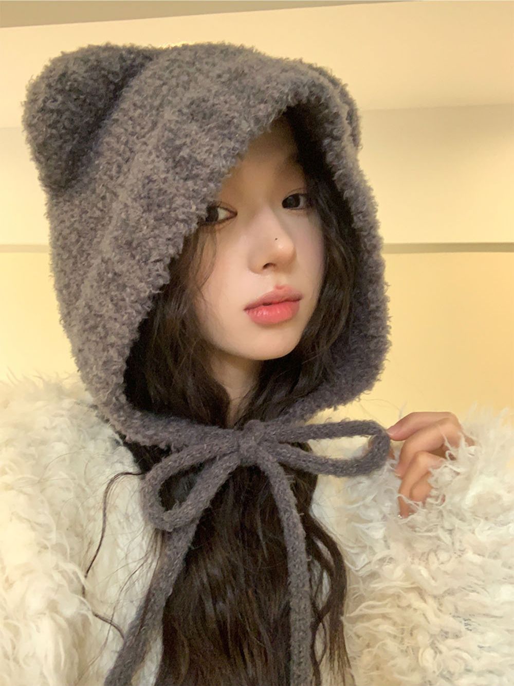 หมวกบีนนี่ถักลายขนแกะใหม่ สไตล - Winter Trapper Hat บทวิจารณ์และราคา